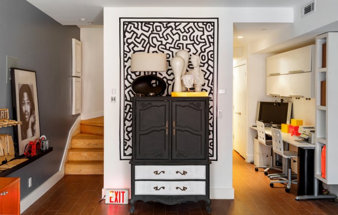 black and white dresser in Designers Teran & Teman's Brooklyn Home 