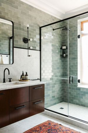 salle de bain, vert sauge, inspiration