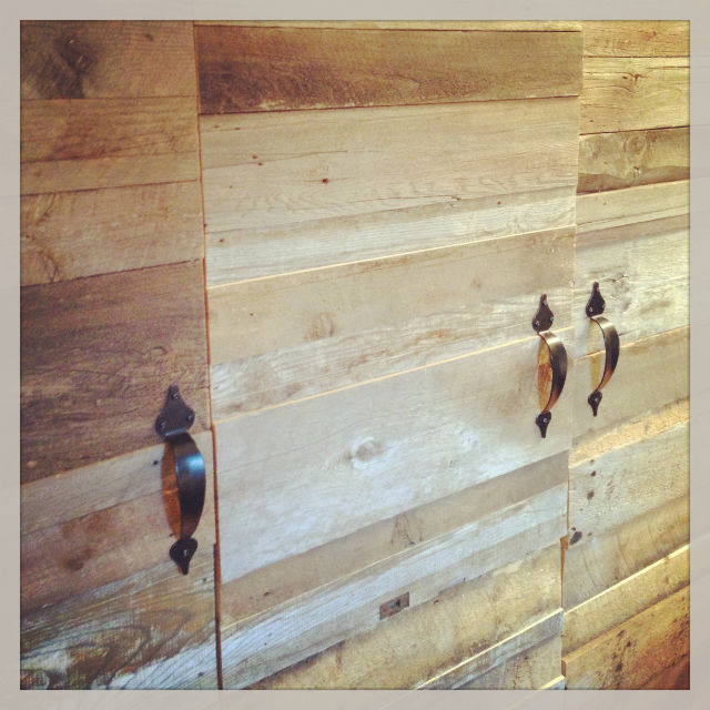 barn wood doors as a custom wardrobe